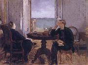 Edouard Manet Manet-s Family at home in Arachon oil painting on canvas